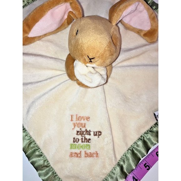 Guess How Much I Love You Bunny Security Blanket LOVEY Kids Preferred Green Tan - Picture 2 of 12